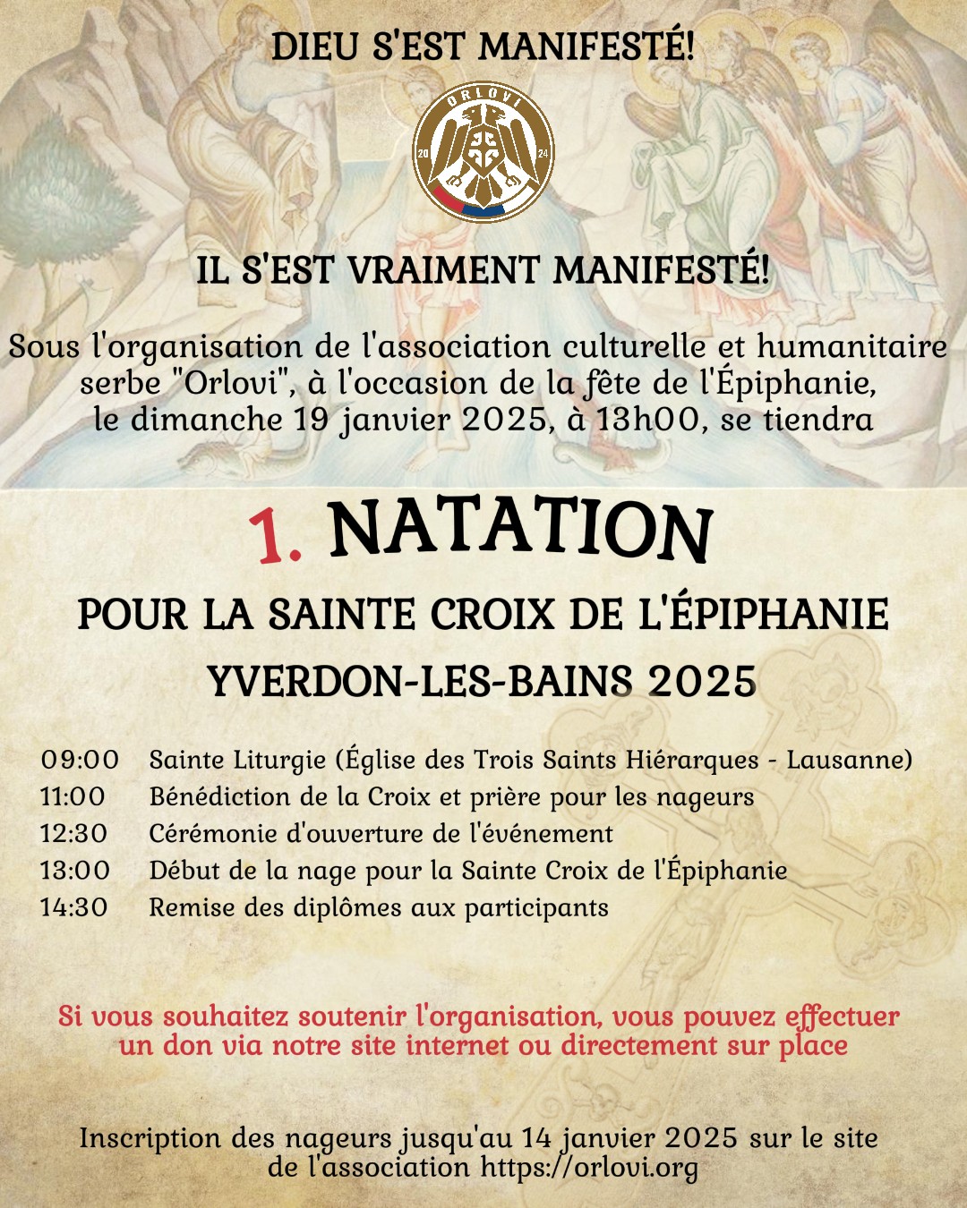 Bogojavljenje 2025, Yverdon-les-bains, Suisse